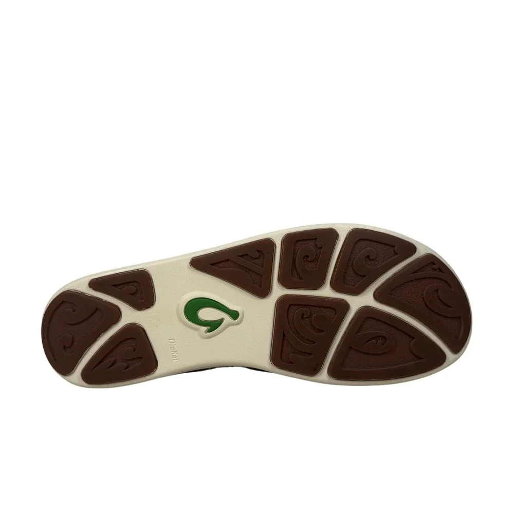 OluKai Nohea Mesh Slip On Shoes Mens 13 Mustang Lime Peel Comfort Casual Brown